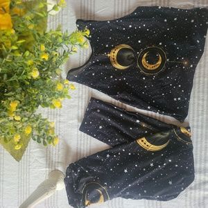 Spiritual Gangster matching moon cycle yoga set, size small